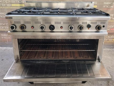 Κουζίνα Αερίου Με 6 Εστίες Μαντέμι & Φούρνος Αερίου Μεταχειρισμένη